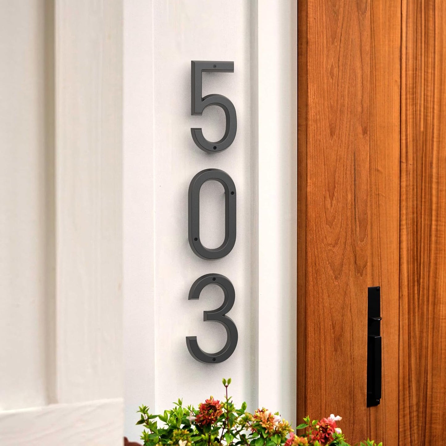6" Floating House Number for Outside, Metal Modern House Numbers, Black 1 | 3D Modern Mailbox Number, House Address Signs with Nail Kit, Waterproof and Rustproof