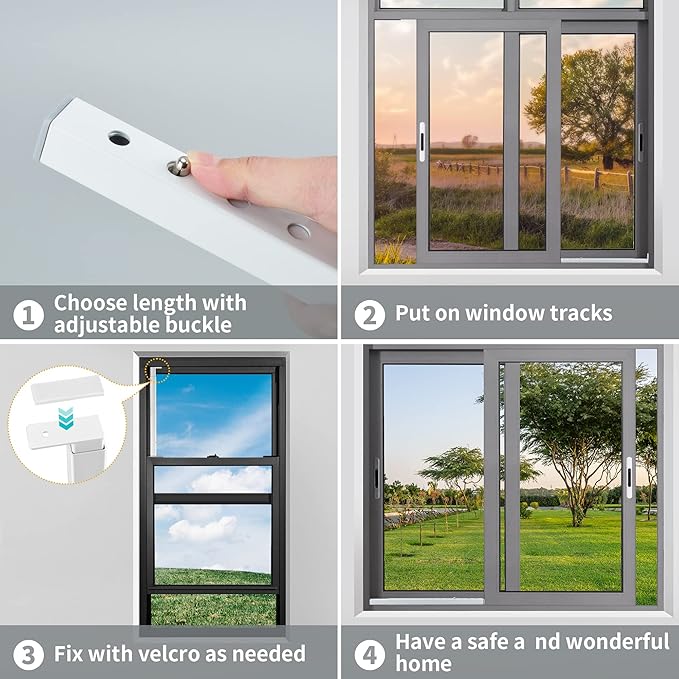 ZhouDaShu Adjustable Window Security Bars, Window Locks Bars Inside - Image 3