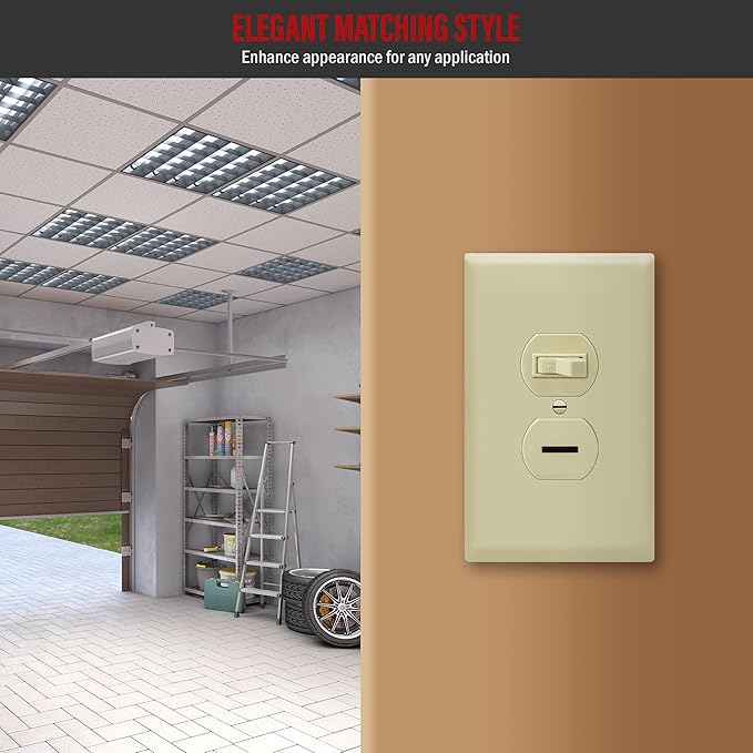 ENERLITES Duplex Receptacle Outlet Wall Plate, Jumbo Electrical Outlet Covers - Image 4