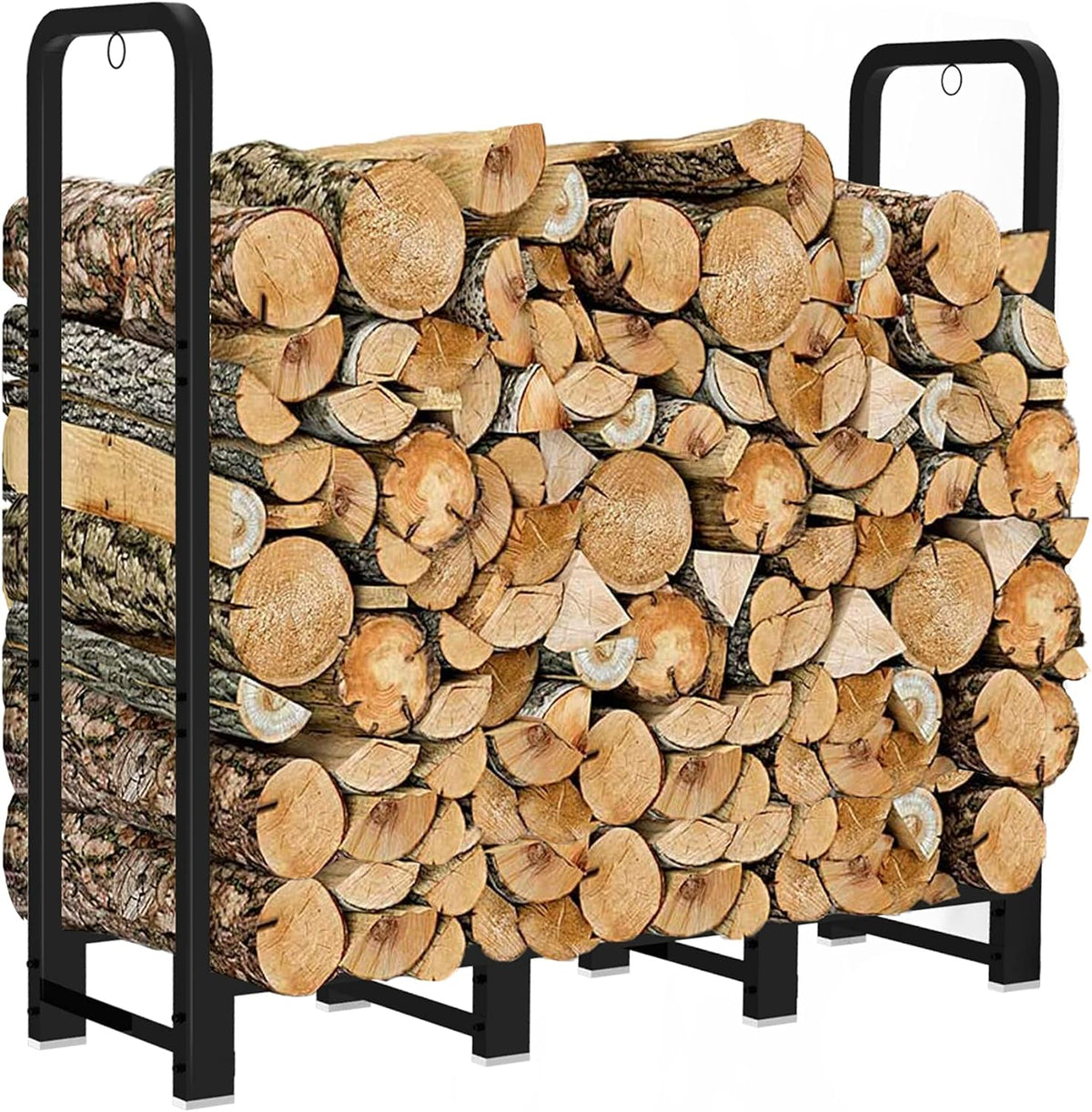 firewood rack stand 4ft heavy duty logs holder, main product view