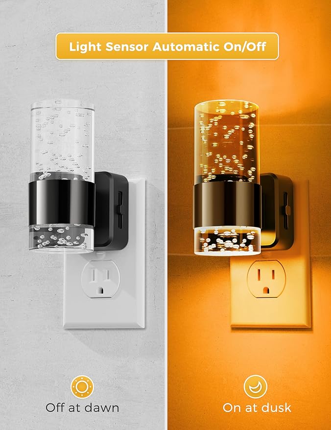 L LOHAS LED Night Light, Dimmable Night Lights Plug into Wall, 2 Pack Acrylic - Image 2
