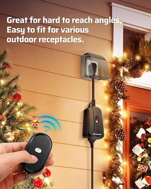 DEWENWILS Outdoor Wireless Remote Control Outlet, 15 amp Heavy Duty - Image 2