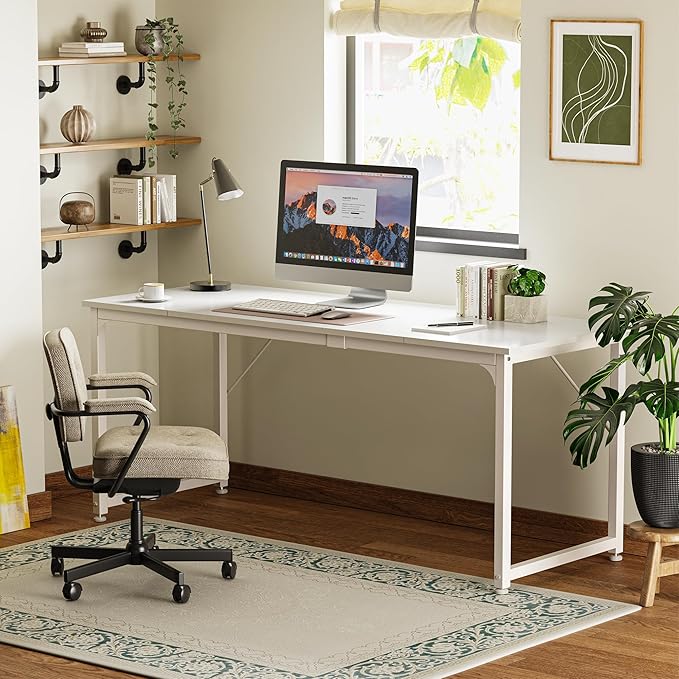 Huuger Computer Desk, 70 Inch Office Desk, Gaming Desk - Image 7