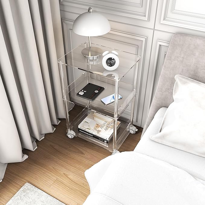 HMYHUM Acrylic Printer Stand, 3 Tier Clear Printer Cart - Image 7