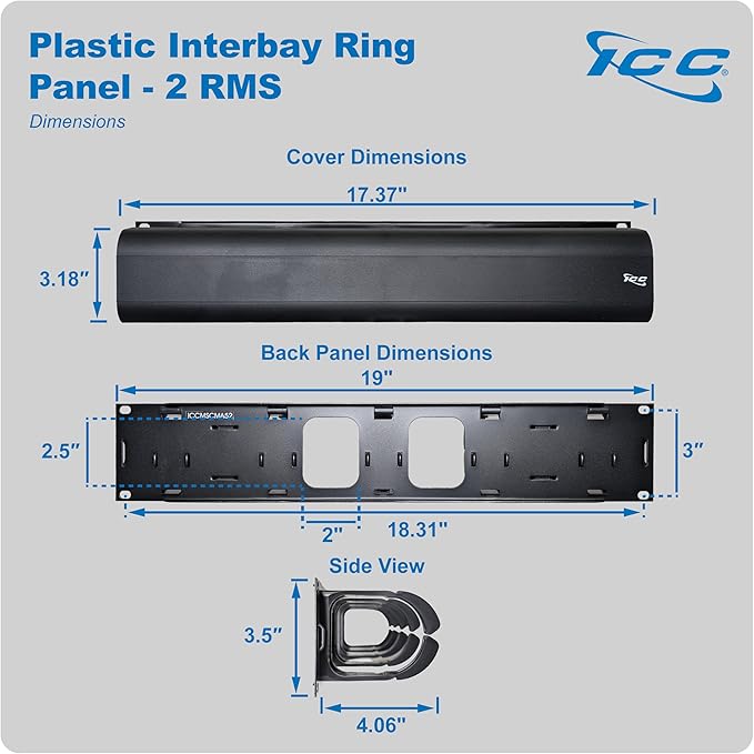 ICC 2U Ring Cable Manager Panel - Image 8