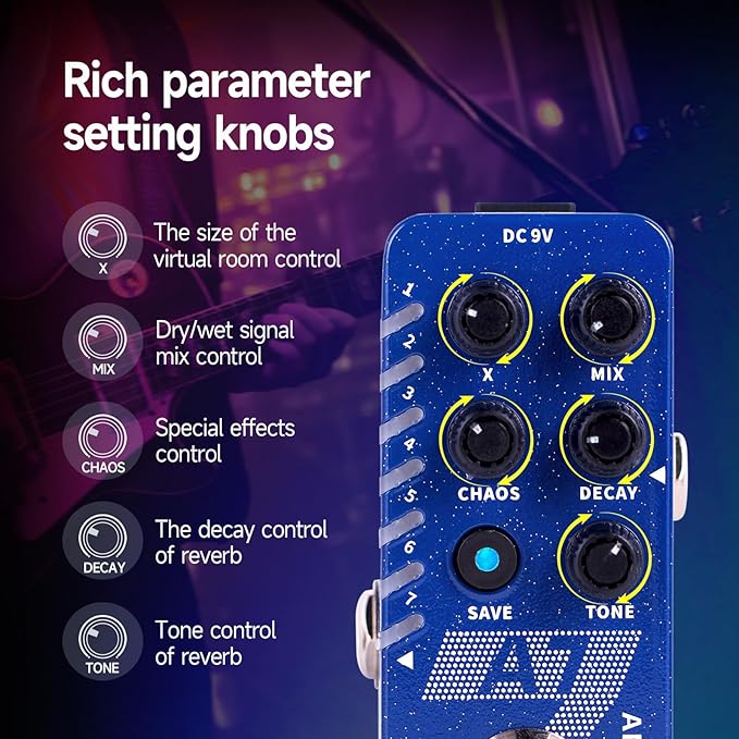 MOOER A7 Reverb Guitar Pedal Ambiance Versatile - Image 3