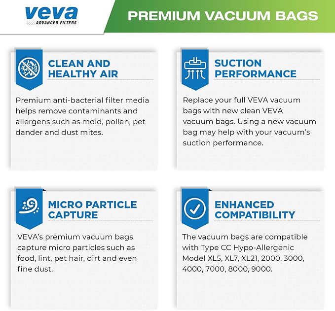 30 Pack Type CC Vacuum Bags for Oreck XL, 9000 Upright Vacuum Cleaner, - Image 4
