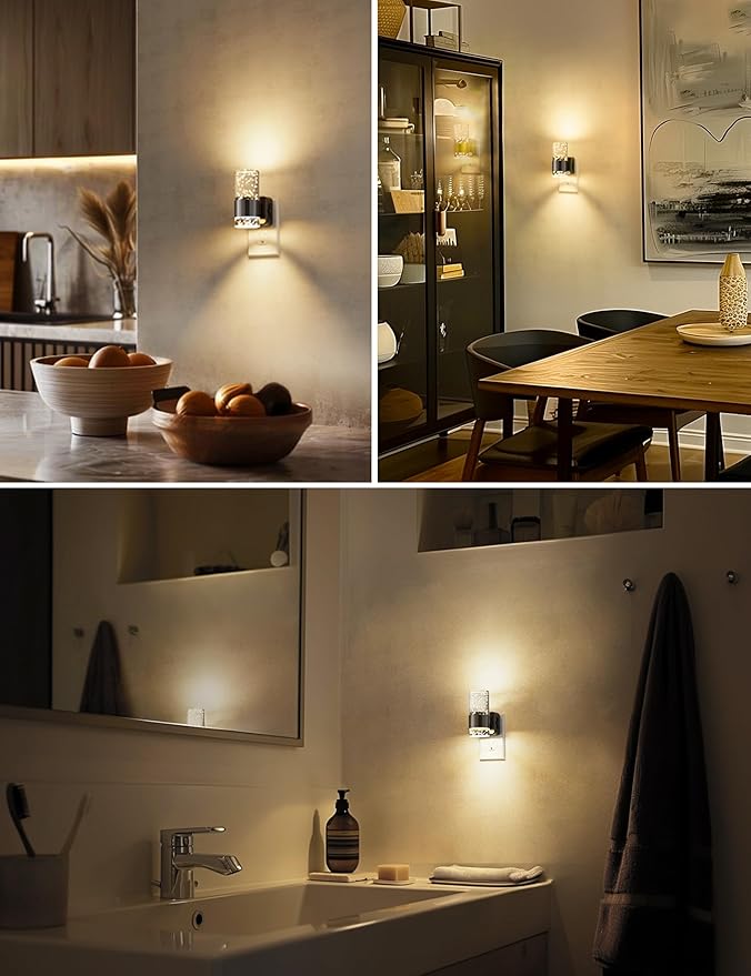 L LOHAS LED Night Light, Dimmable Night Lights Plug into Wall, 2 Pack Acrylic - Image 6