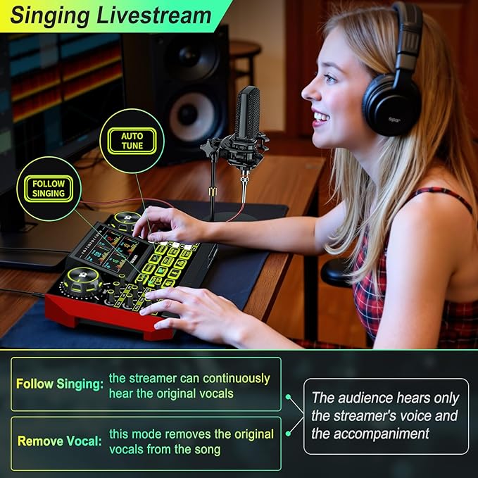 Podcast Microphone Bundle with Live Sound Card Audio Mixer, Podcast Equipment - Image 6