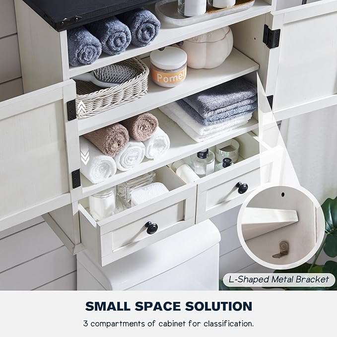 ACCOHOHO Bathroom Wall Cabinet, Farmhouse 24" Wide Medicine Cabinet - Image 5