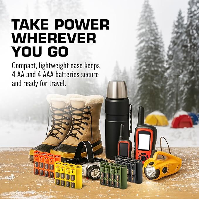 Storacell AA + AAA Combo Battery Storage Caddy and Dispenser, Holds 4 AA + 4 - Image 7