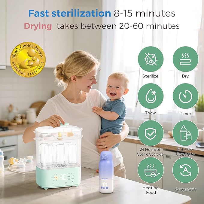 Bottle Sterilizer and Dryer, All-in-One Electric Steam Sterilizer Bottle - Image 4