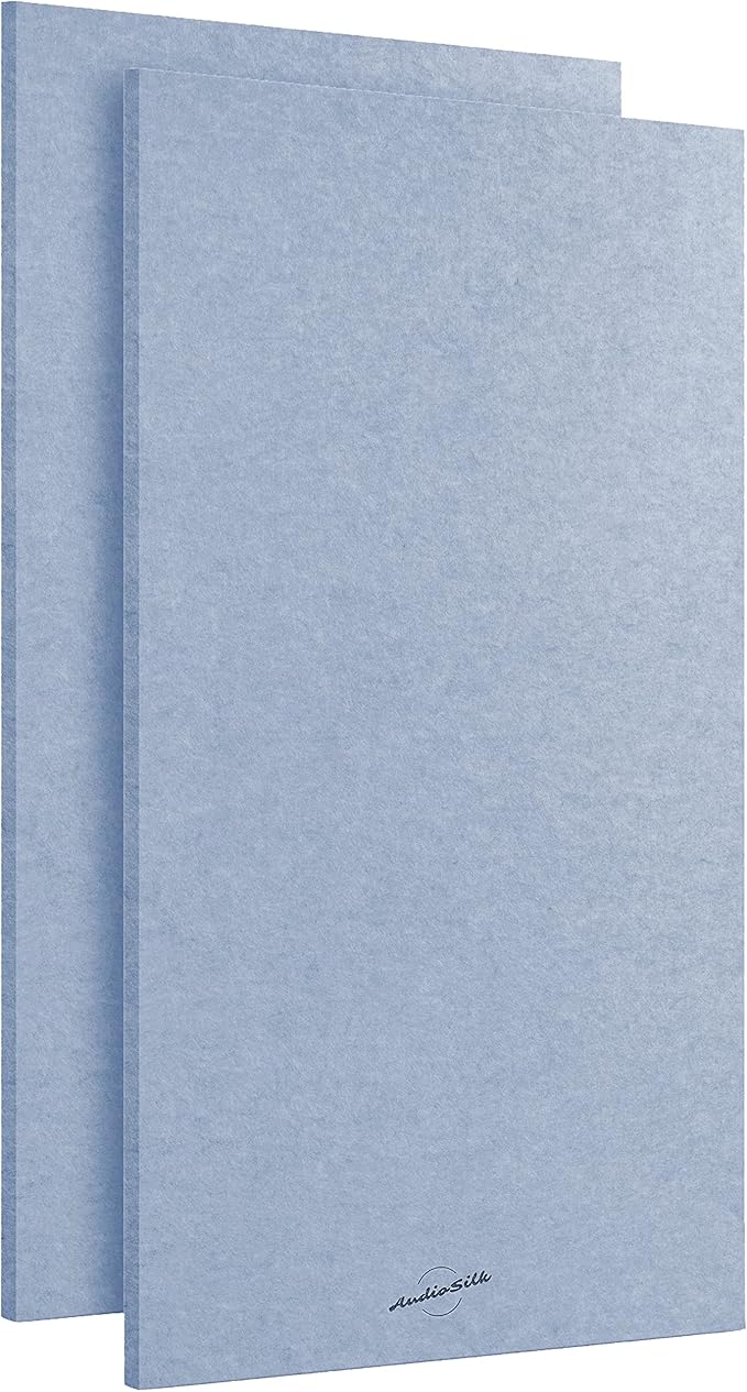 AudioSilk Acoustic Panels, 2 Pack, Pale Blue by AudioSilk