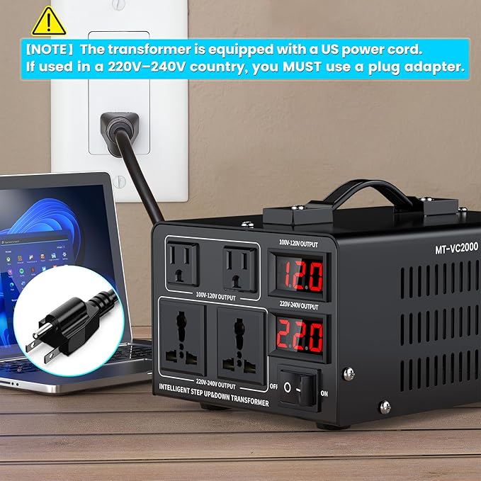 2000W Voltage Converter Transformer Step Up/Down Converter 110/120 Volt - Image 3