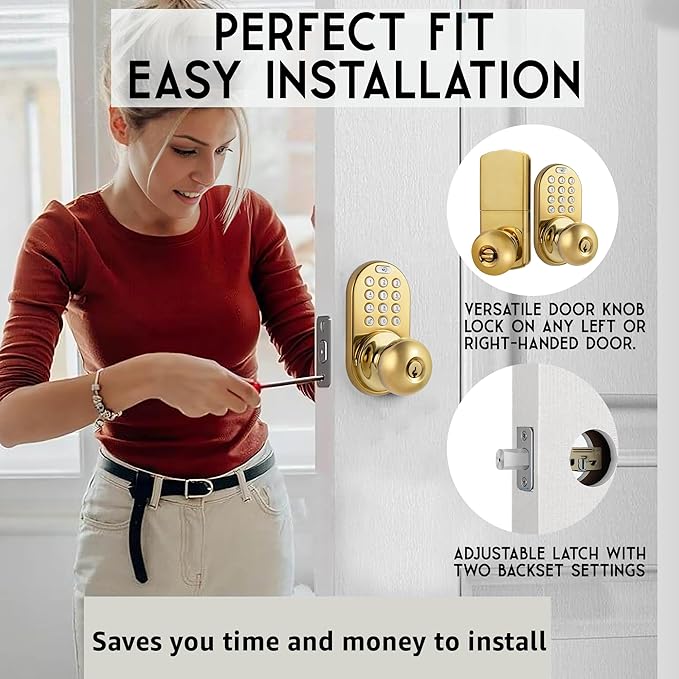 MiLocks TKK-02P Digital Door Knob Handle Lock - Image 6