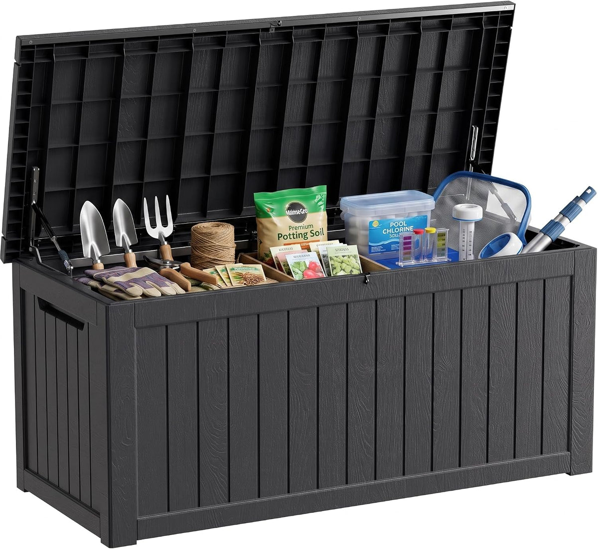 300 gallon resin deck box waterproof outdoor storage, main product view