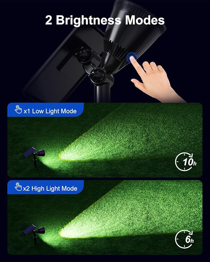 Solar Powered Sunset Spotlight Outdoor Waterproof Spot LED Accent Landscape - Image 5