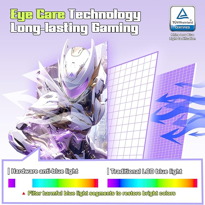 Amzfast 27 inch 1440P 200Hz/180Hz White Gaming Monitor, 2K QHD, MPRT 1ms Fast - Image 7