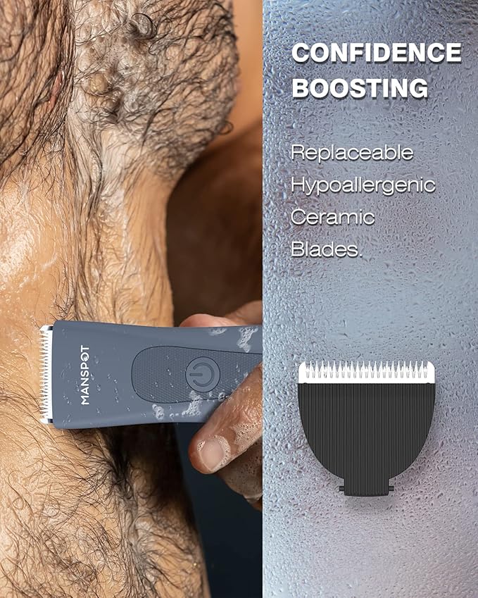 MANSPOT Electric Groin Hair Trimmer Hair Finishing Trimmers, Men's Shaving & - Image 4