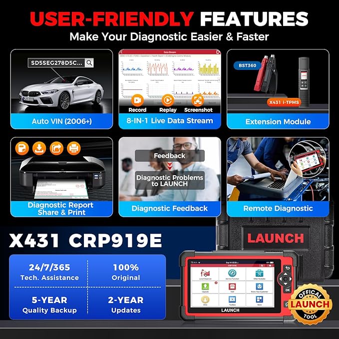 LAUNCH X431 CRP919E OBD2 Scanner, 2026 Bidirectional Scan Tool as CRP919EBT - Image 7