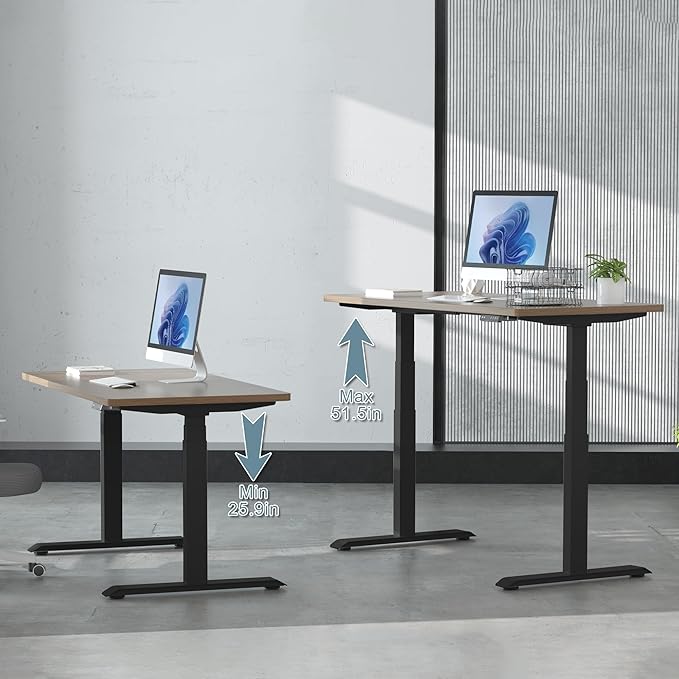 Fromann Dual Motor Electric Standing Desk Frame 3 Tier Legs Height Adjustable - Image 4