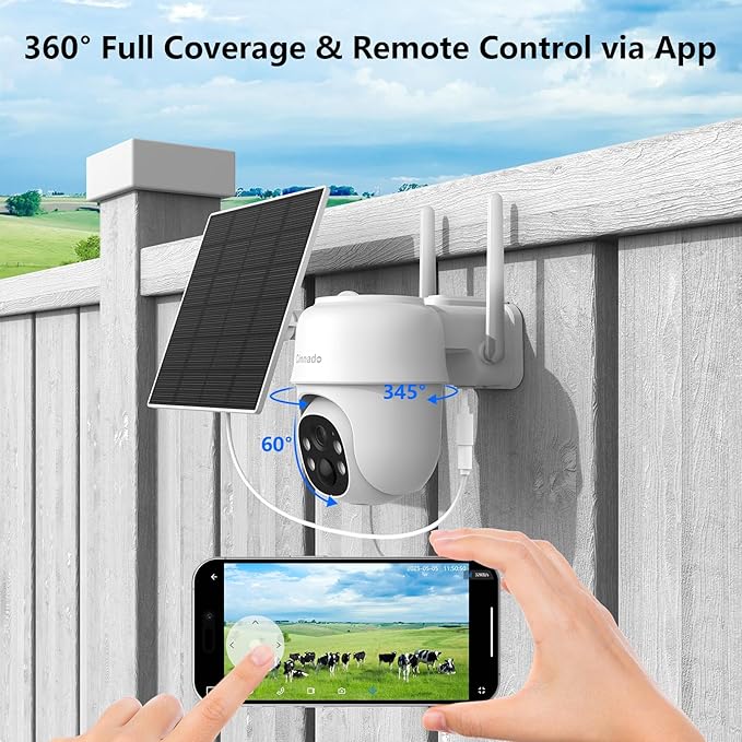 Cinnado 4G LTE Cellular Security Camera-No WiFi Outdoor Camera Wireless - Image 7