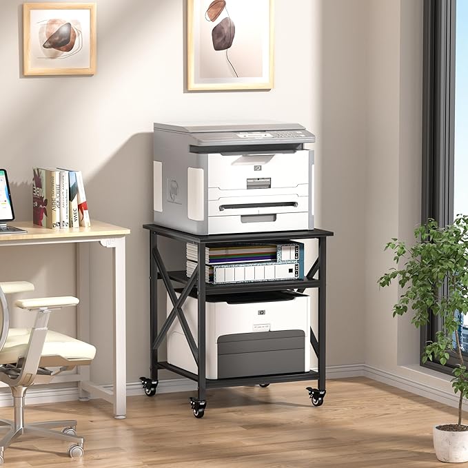 Printer Stand, 23.6 x 23.6 Inches Large Printer Stand - Image 3