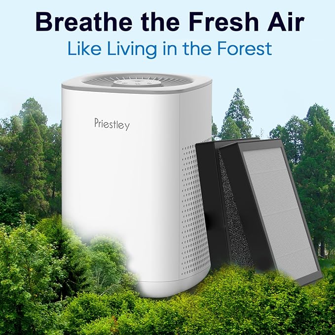 Priestley Small Air Purifiers for Home Bedroom Dorm Office Desktop, 20dB Quiet - Image 8