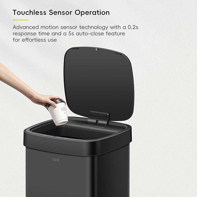 EKO EcoSmart 80L / 21.1 Gallon Motion Sensor Trash Can – Tall, Large Touchless - Image 5