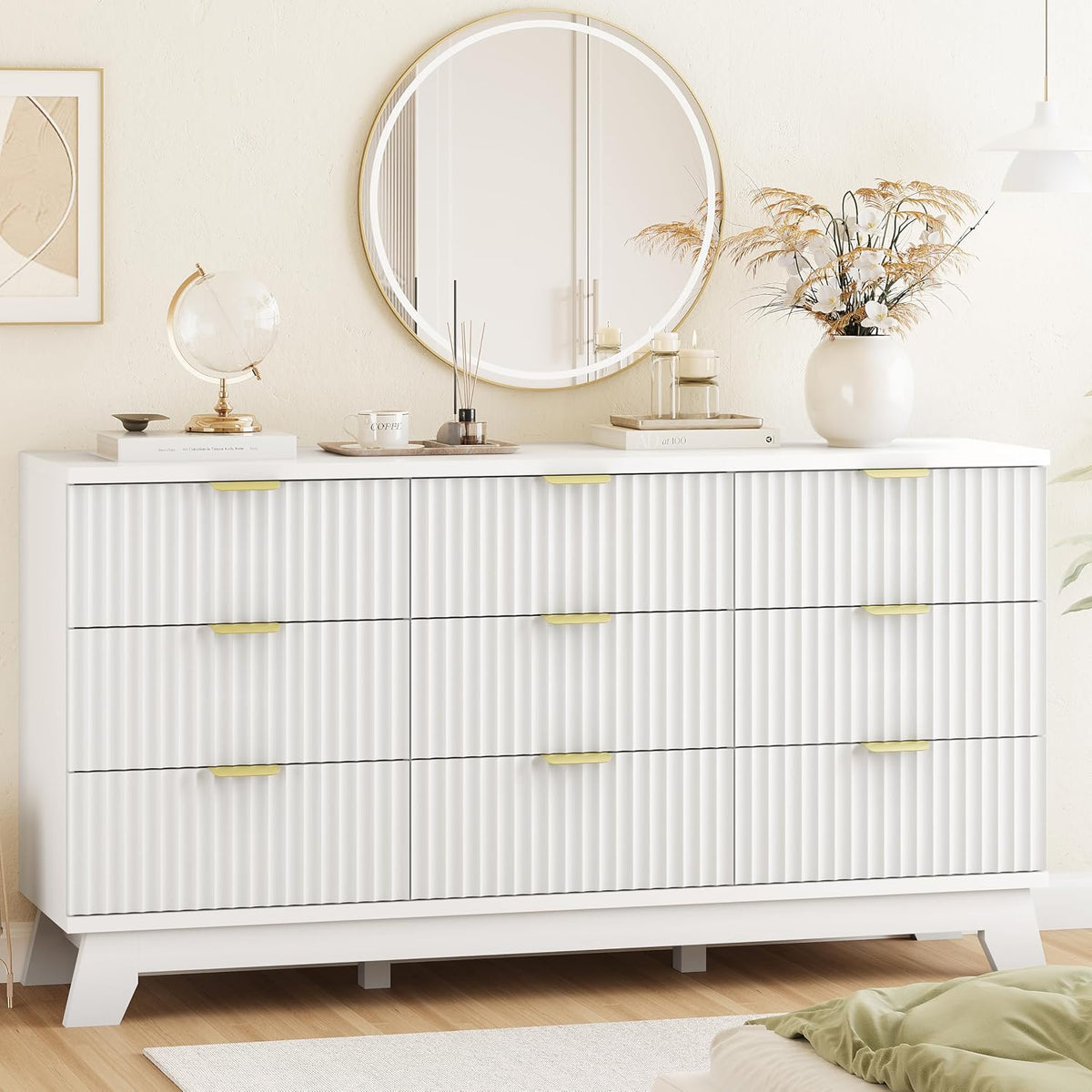 Xixini Fluted Dresser for Bedroom