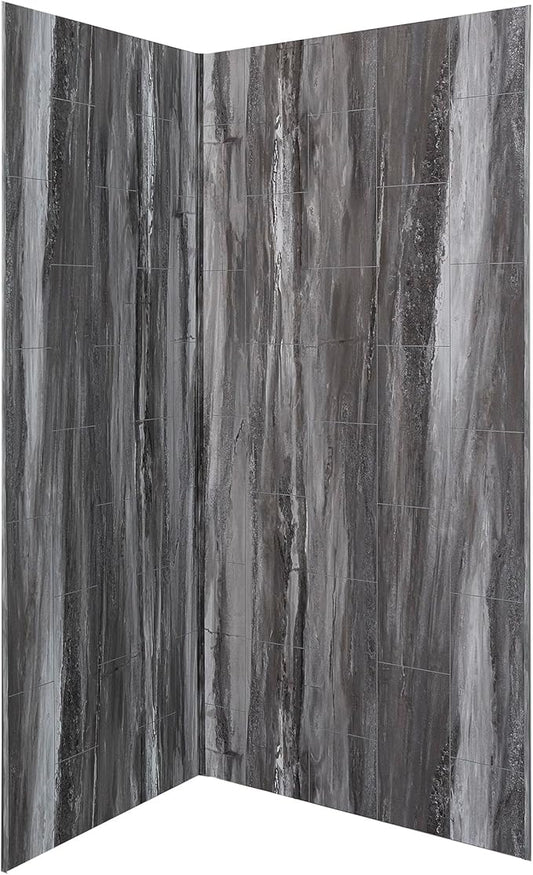 Palisade 78in x 36in x 36in Waterproof Vinyl Corner Shower Surround Kit by PalisadeWallTilesandPlanks