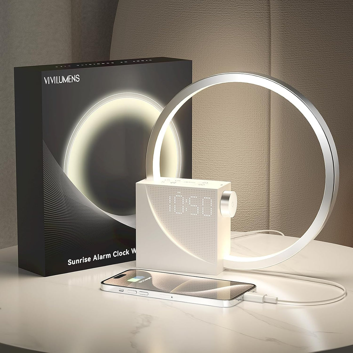 Vivilumens Sunrise Digital Alarm Clock, Sleep Aid Timer