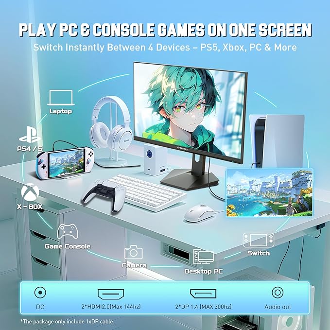 SANSUI Gaming Monitor 27" 1440P 200Hz 180Hz WQHD 2560×1440-AMD FreeSync 1ms - Image 4