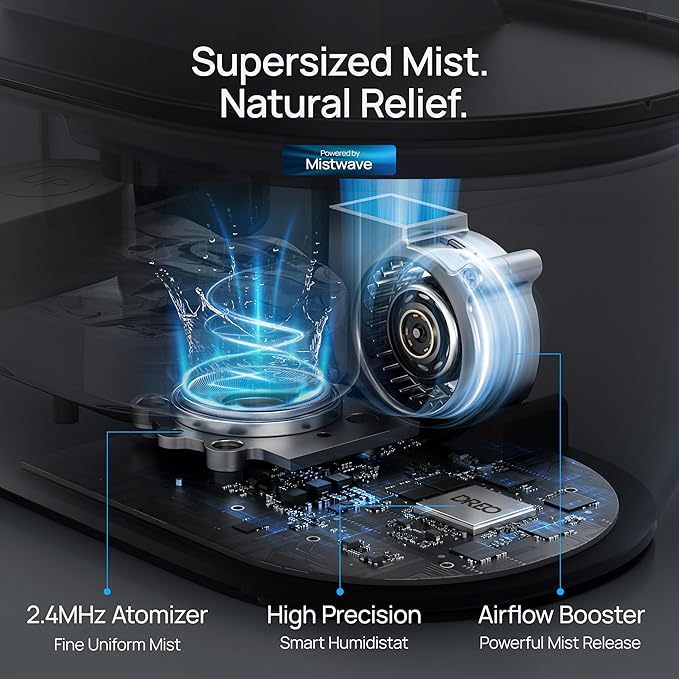 DREO Smart Humidifiers for Bedroom, Top Fill 4L Supersized Humidifier Large Room - Image 11