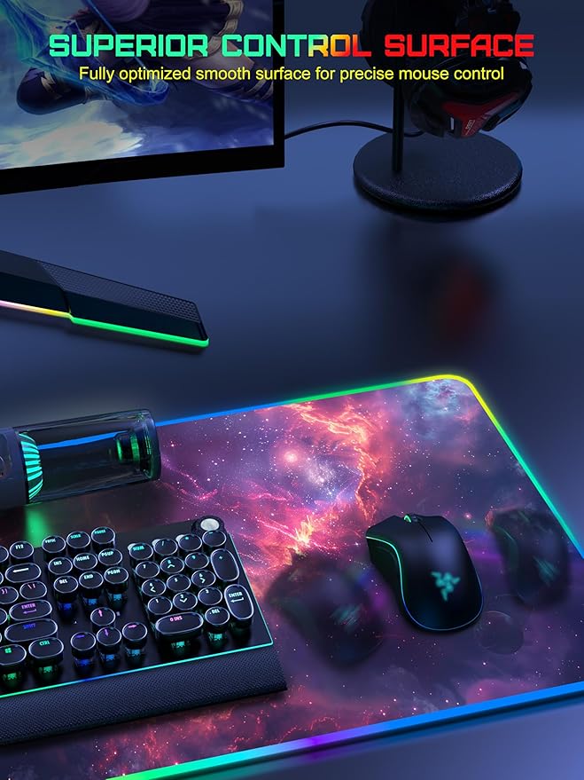 TopMade Wireless Charging Mouse Pad, RGB Gaming Mousepad Home Office Desk Pad - Image 5