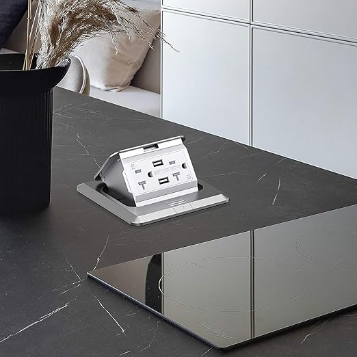 KYHSHJ 4.8A USB Chargers Pop Up Floor Waterproof Electrical Outlet Receptacle - Image 5