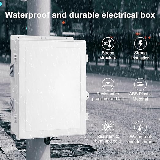 Namunanee Outdoor Electrical Junction Box, ABS Water Resistant Enclosure - Image 2