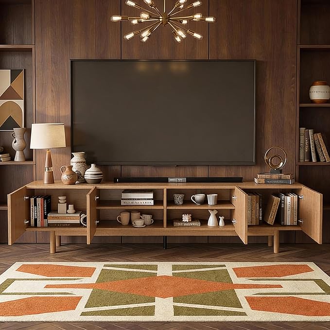 gaoyangjiaju 86.61" Wooden TV Cabinet - Image 5