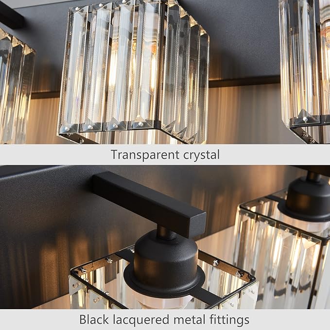 FDPBY Modern Black Crystal Bathroom Vanity Light - Image 4
