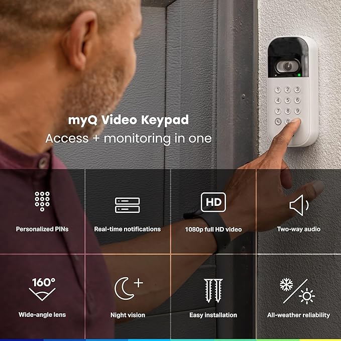 myQ Smart Garage Door Video Keypad - Image 2