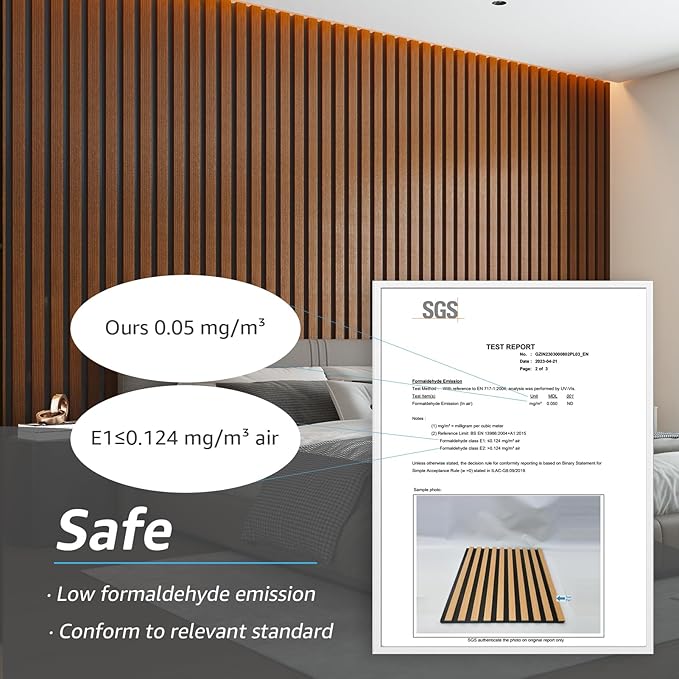 Art3d 4-Pack 94.5 x 7.9 inch Acoustic Wood Slat Wall Panels - Image 6