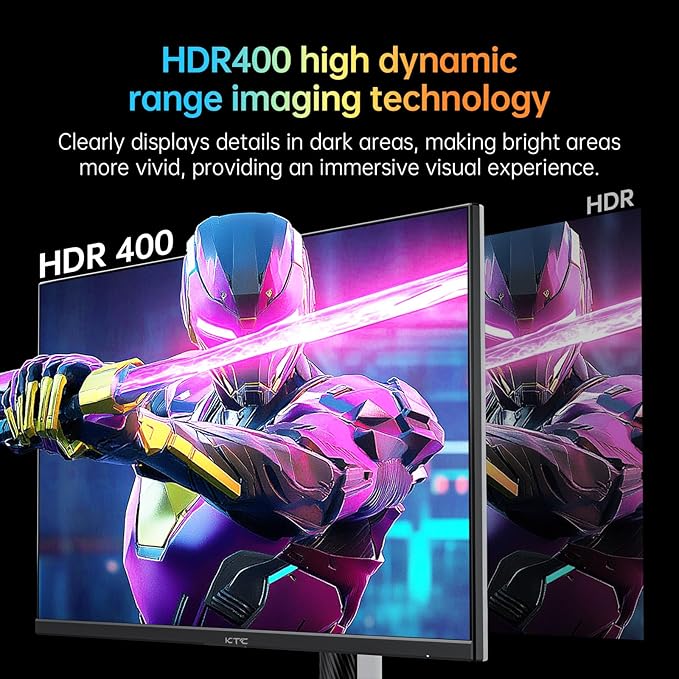 KTC Monitor 27-inch White Gaming Monitor WQHD Fast IPS, 300Hz 1ms 144% sRGB - Image 3