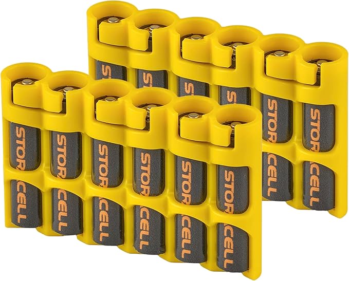 Storacell Slimline AAA-6 Battery Storage Caddy and Dispenser, Holds 6 AAA by Storacell