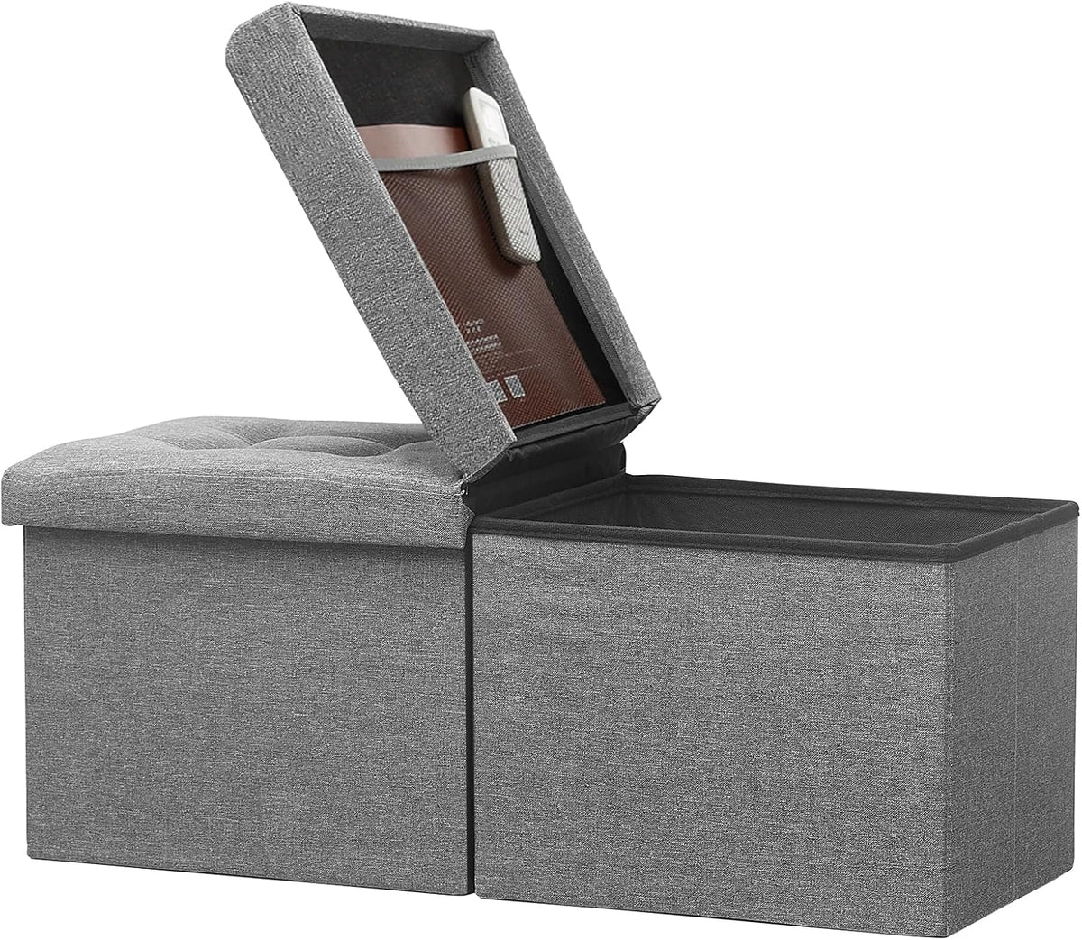 bsketa storage ottoman bench, 34" folding linen foot, main product view