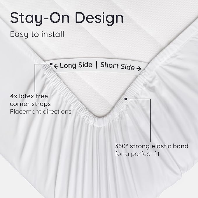 Bambaw Full White Fitted Sheet Only, 100% Viscose Derived from Bamboo Full Size - Image 5