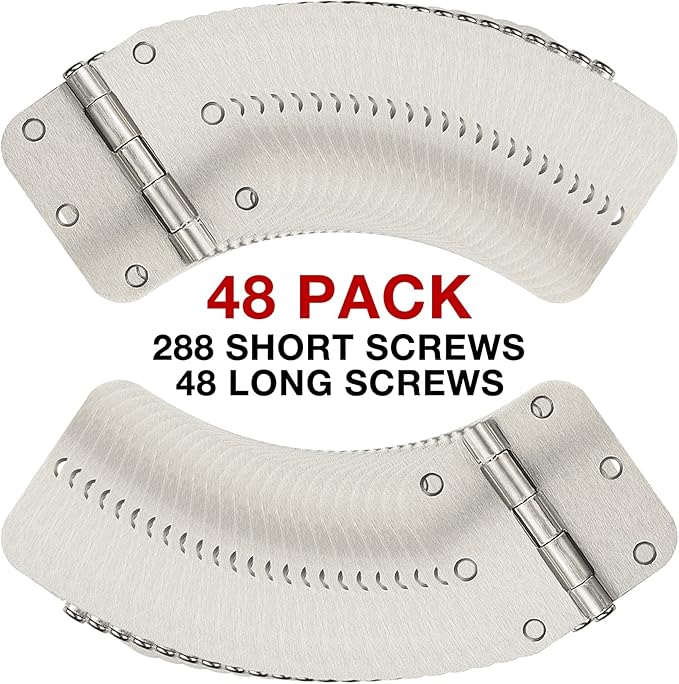 48 Pack Interior Door Hinges Brushed Nickel 3.5 Inch x 3 1/2" Rounded 5/8" - Image 5