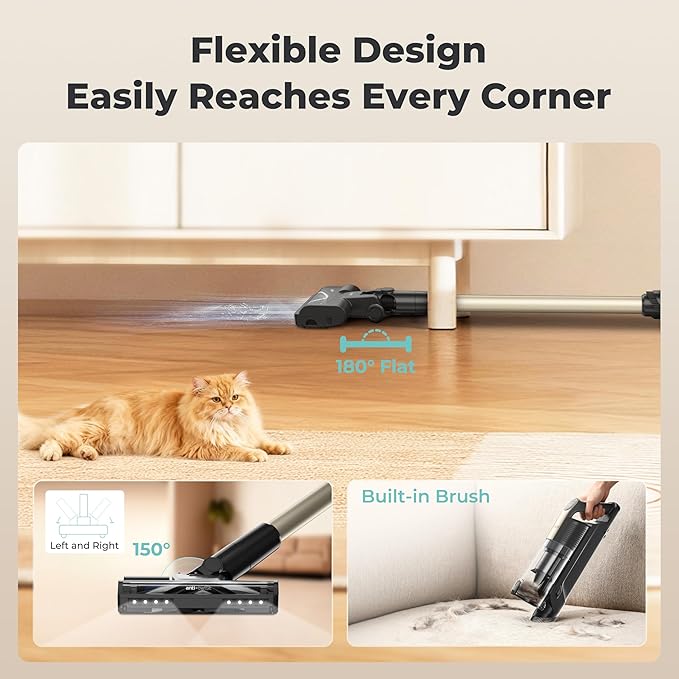 Candy Cordless Vacuum Cleaner, 65Mins Stick Vacuum Cleaners - Image 7