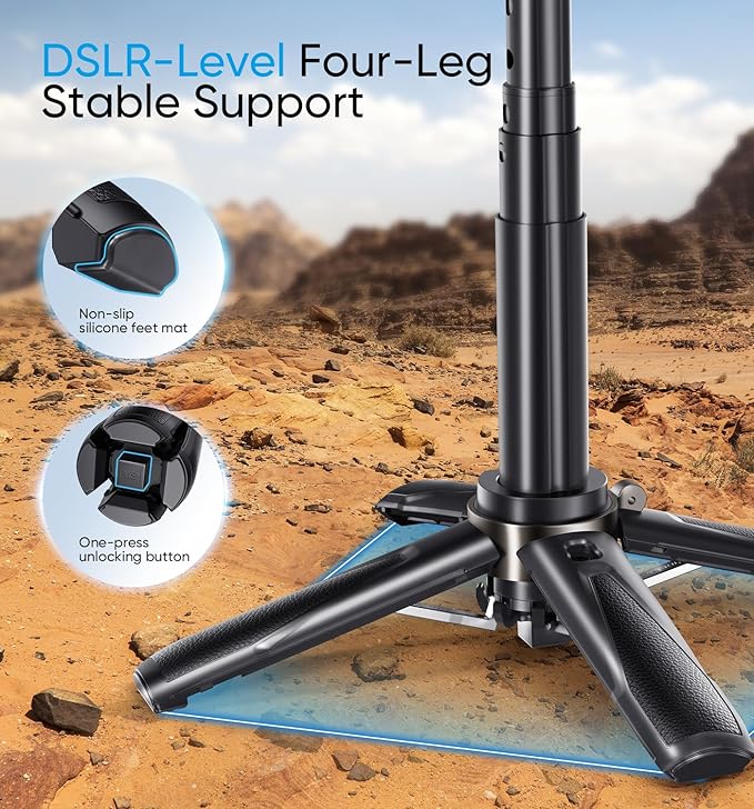 MAGIC JOHN Phone Tripod, Portable Selfie Stick, Pocket Size Tripod - Image 8