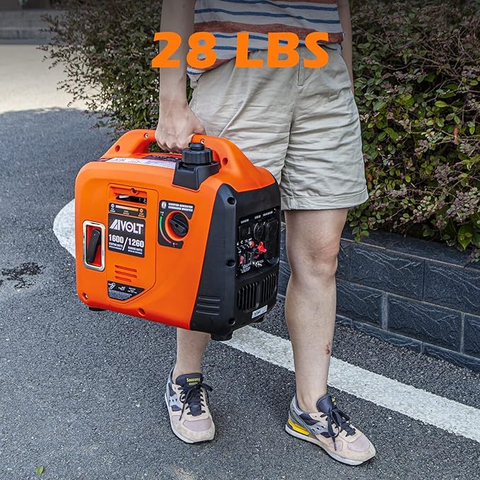 AIVOLT 1600W Super Quiet Inverter Generator, Ultra Lightweight Gas Powered - Image 4