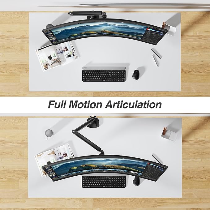 AVLT Single 17"-45" Monitor Arm Desk Mount Premium Mechanical Spring fits One - Image 5